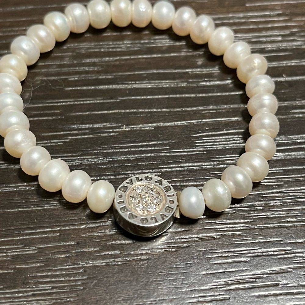 Peruvian silver 950 White Pearl Bracelet